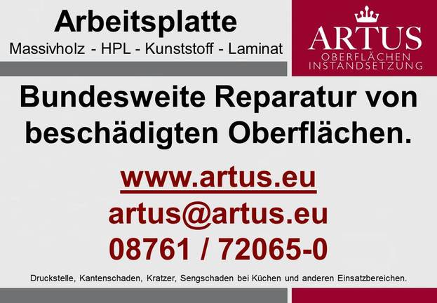 Arbeitsplatte Massivholz HPL Laminat bundesweite Instandsetzungen